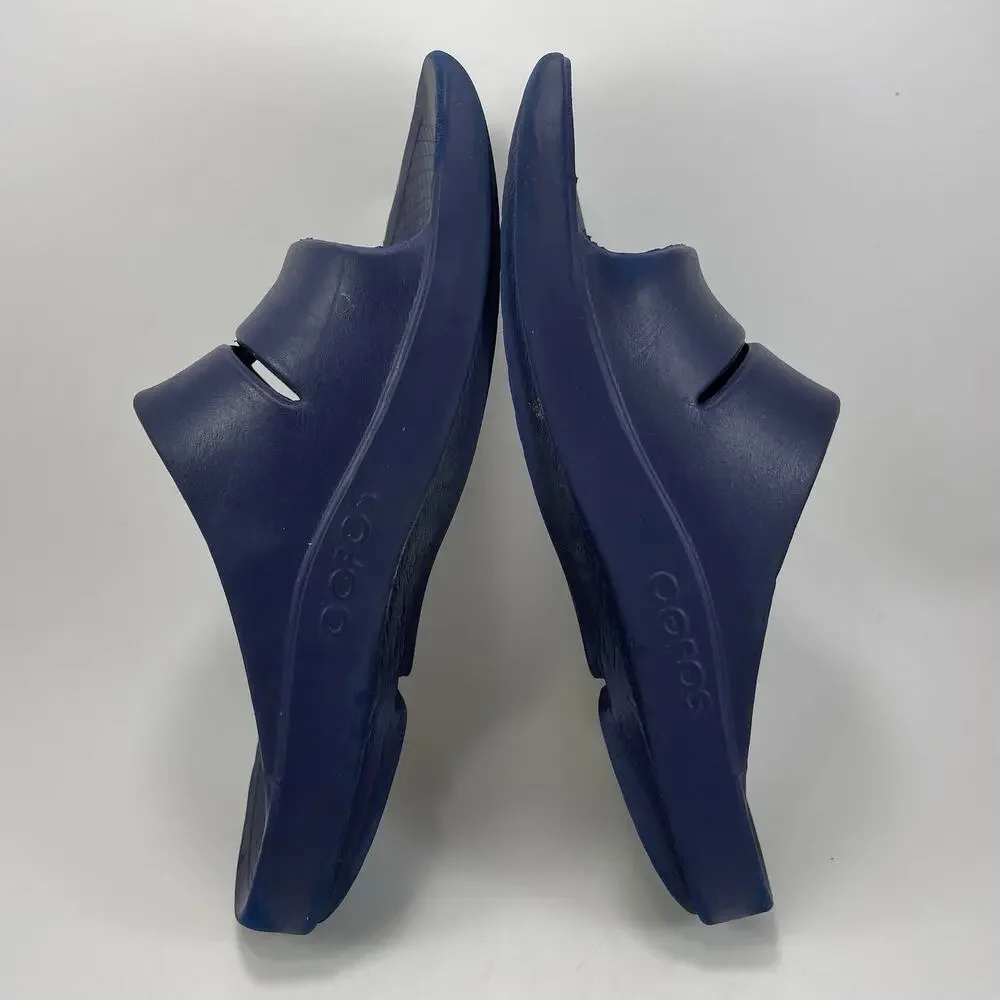 Oofos Ooahh Comfort Slide Mens Size 9 Blue Recovery Sandals, Womens 11